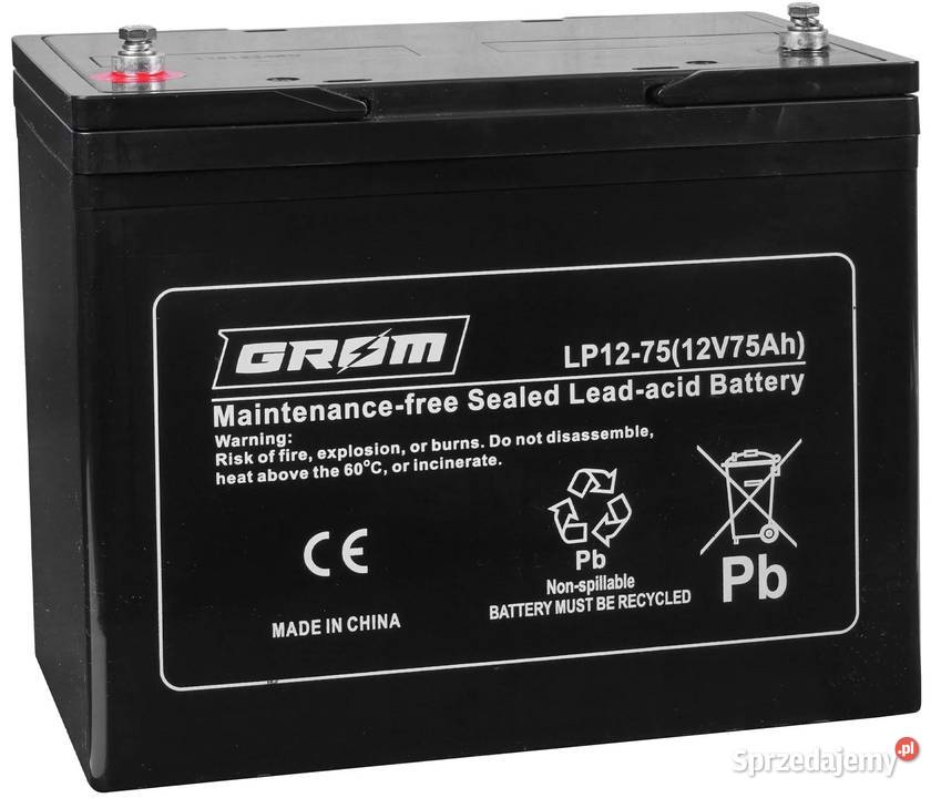 Akumulator żelowy GROM 12V 75Ah LP1275 Gorzów Wielkopolski