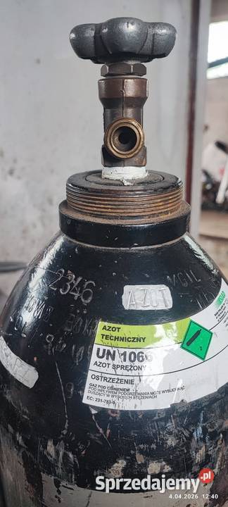 Butla z azotem azot 40l sprawdzanie szczelności Żelisławice
