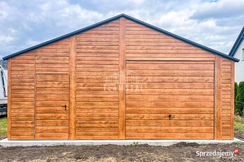 Garaż blaszany 7x7m Brama uchylna drzwi 6x okno lubelskie Zamość sprzedam