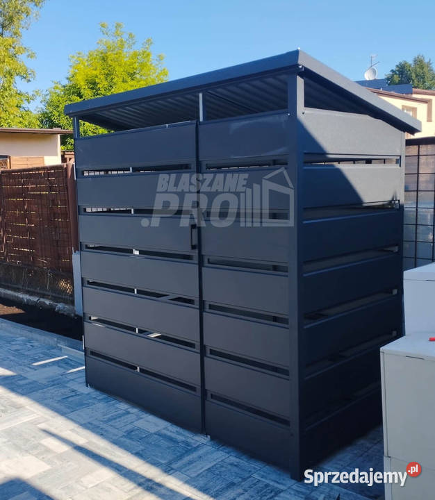 Wiata śmietnikowa spad tył 15x05m Antracyt Morąg