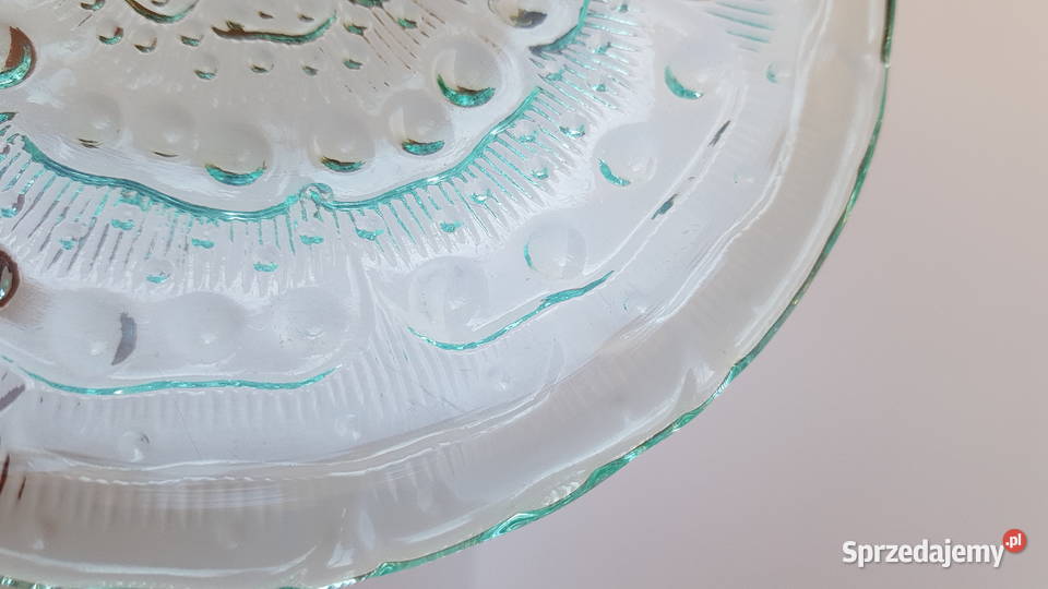 Talerzyk Flora ok 154 Ząbkowice kolorowe szkło Dąbrowa Górnicza