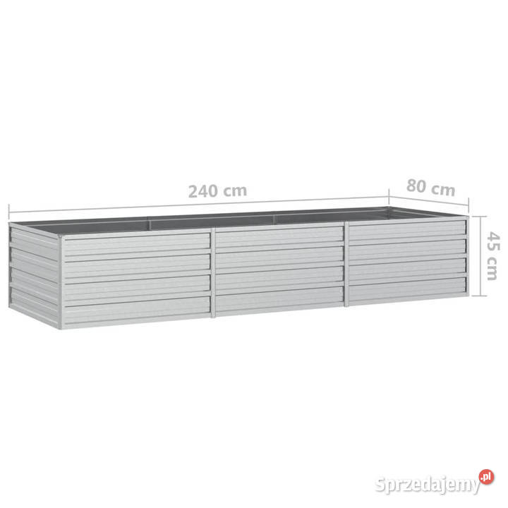 Donica do podwyższonej rabaty 240x80x45 stal Warszawa