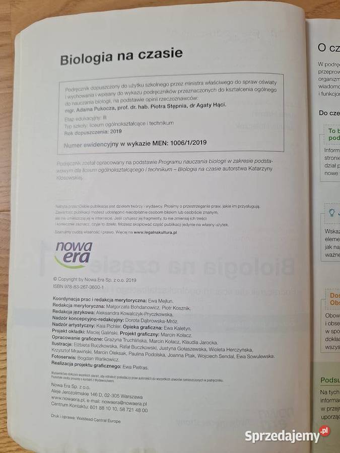 Biologia na czasie 1 Zakres podstawowy Nowa Era miękka