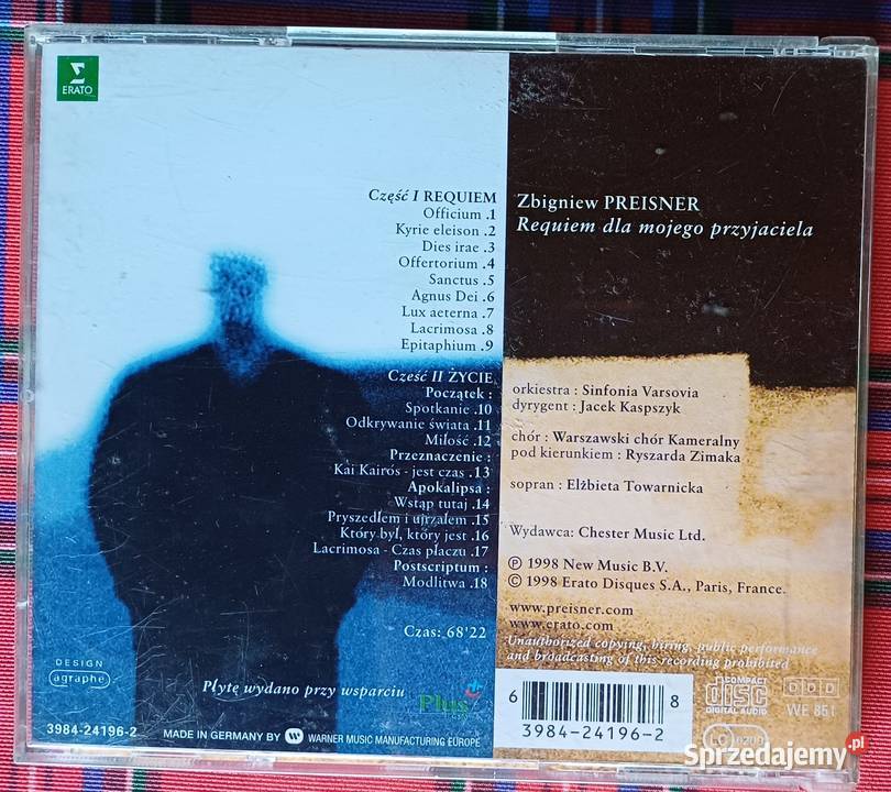 Preisner Requiem mojego przyjaciela CD