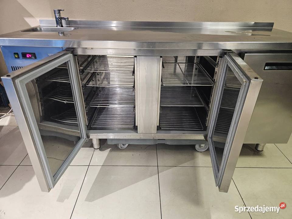 Stół chłodniczy 3 drzwiowy Dora Metal ze zlewem śląskie