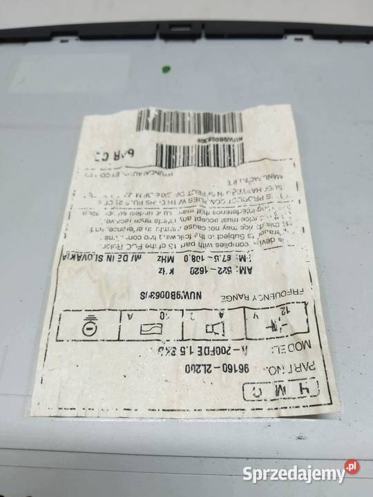 RADIO 961602L200 Hyundai i30 I 20072012