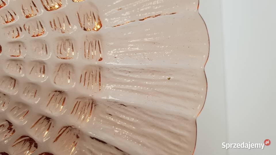 Talerz Cora ok 235 Ząbkowice kolorowe szkło PRL Dąbrowa Górnicza