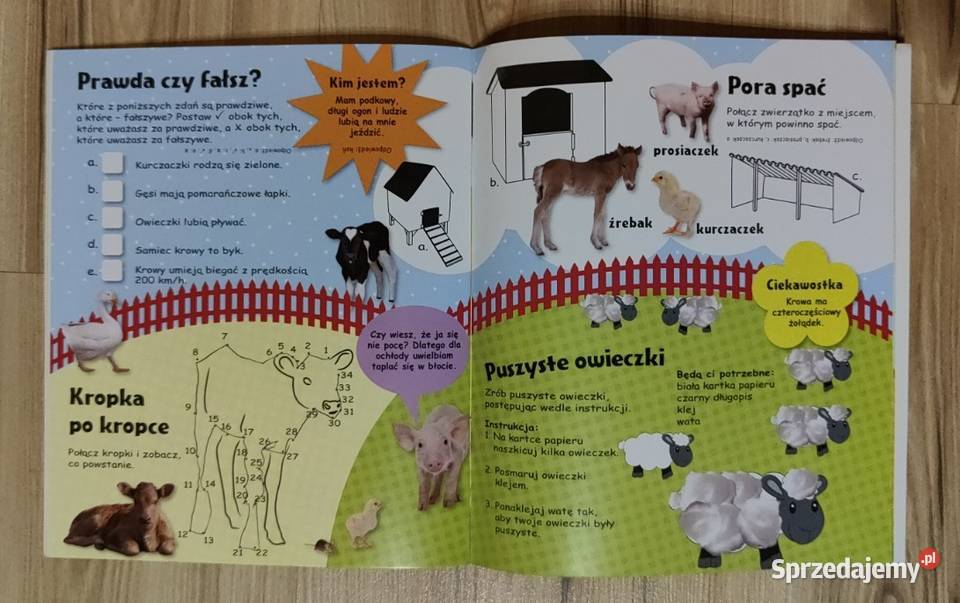 Dzieci zwierząt Zestaw książek z naklejkami i Warszawa