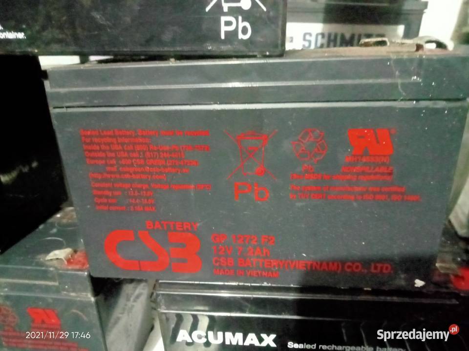 Akumulatory żelowe 12V 72Ah Łódź
