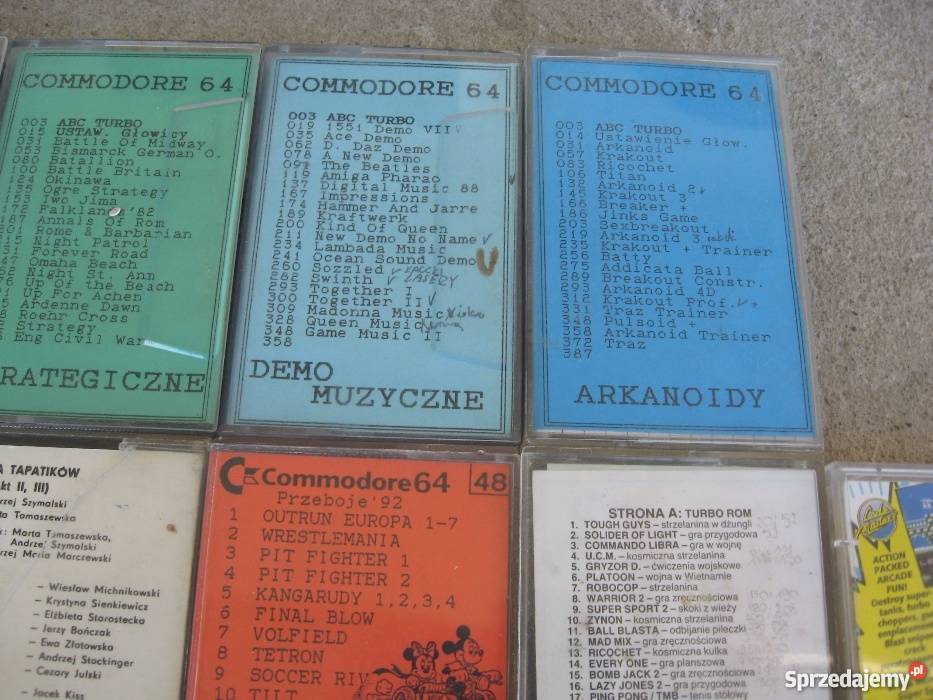 Kasety Gry do Commodore 13 Sprawne Grodziczno sprzedam