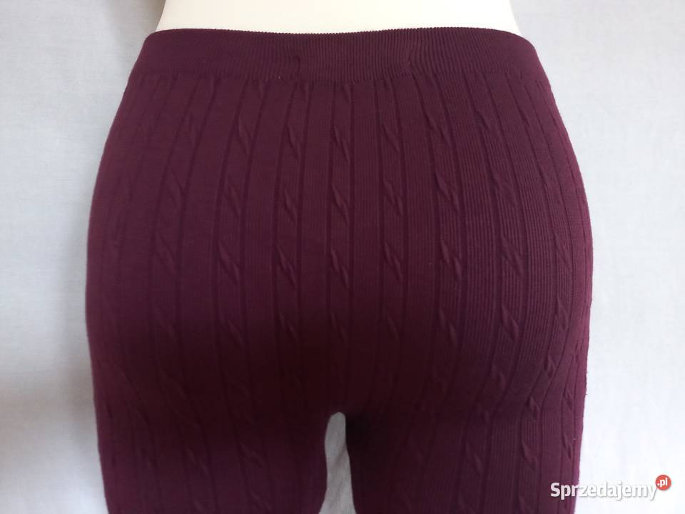 LEGGINSY bordowe RAJTUZY r 4042 Dzianina stan podlaskie Białystok