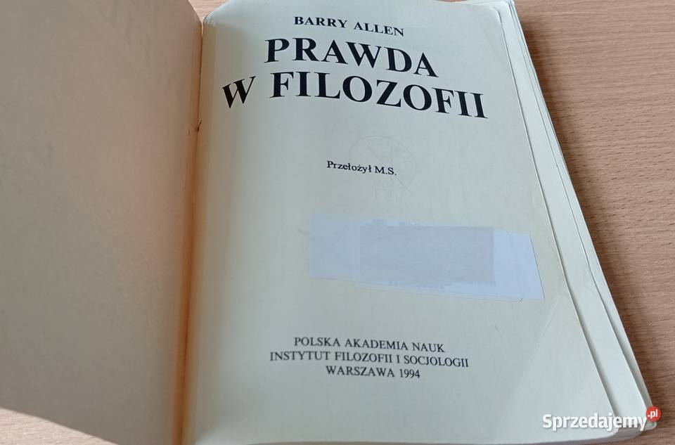 Prawda w filozofii Barry Allen przełożył MS religia i etyka Gdańsk
