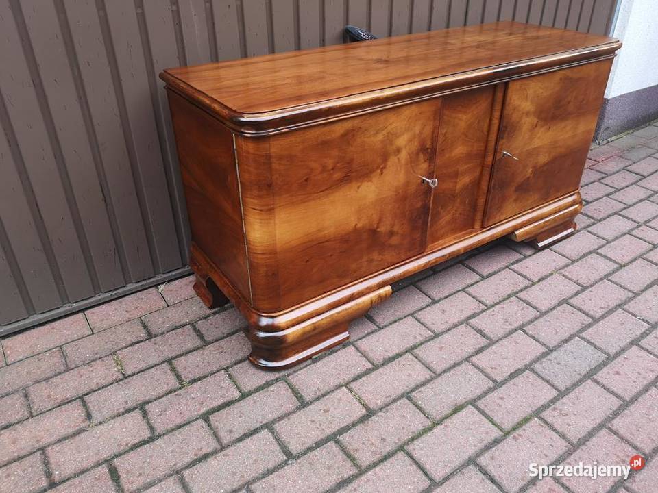 Komoda Niska ARTDECO Orzech RTV 125 Stara Antyk Antyki, Sztuka, Kolekcje Swarzędz sprzedam