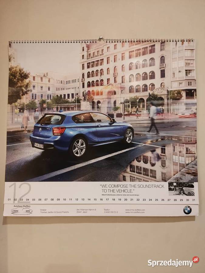 Kalendarz BMW 2013 58 x 54 Głuchołazy