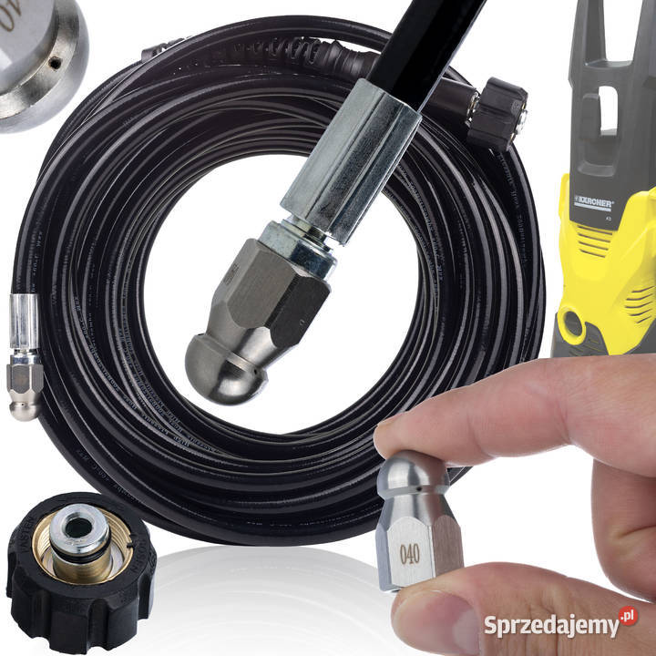 Wąż do Czyszczenia Kanalizacji 40m Gwint M22 200 Ludźmierz