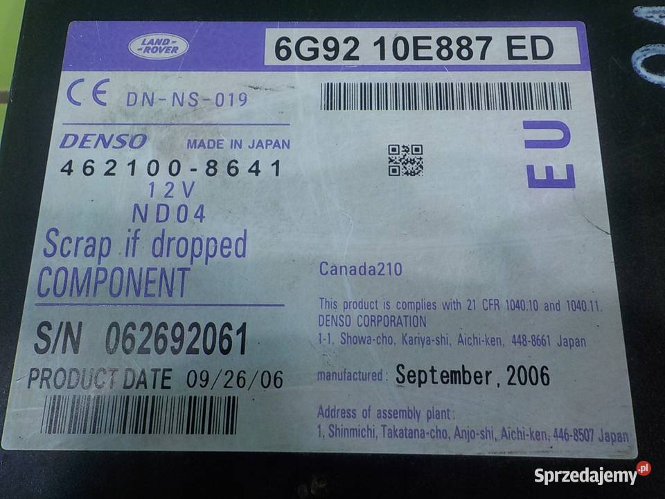 LAND ROVER FREELANDER II 22 TD4 07r zmieniarka Suków