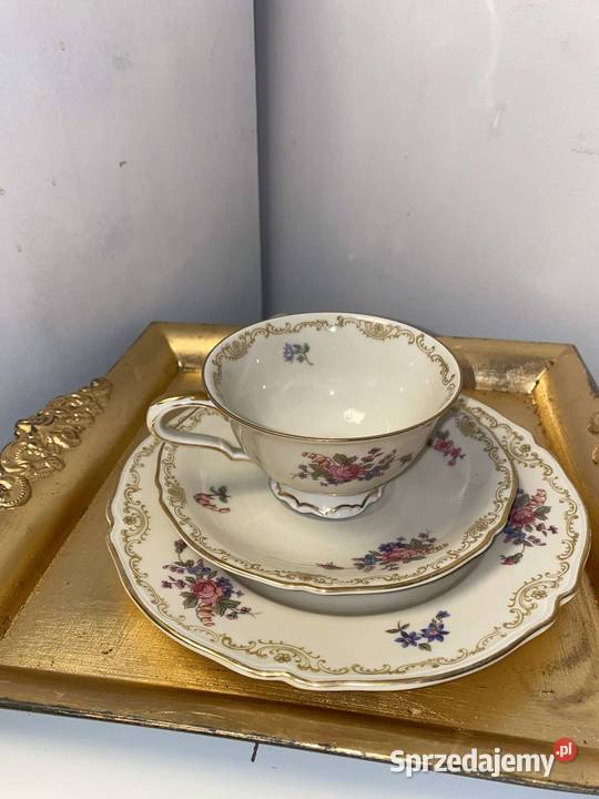 Trio śniadaniowe filiżanka porcelana bavaria Kraków