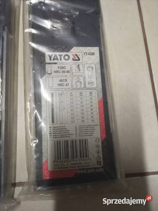 Yato YT4390 wiertła walcowe do betonu 412mm 7