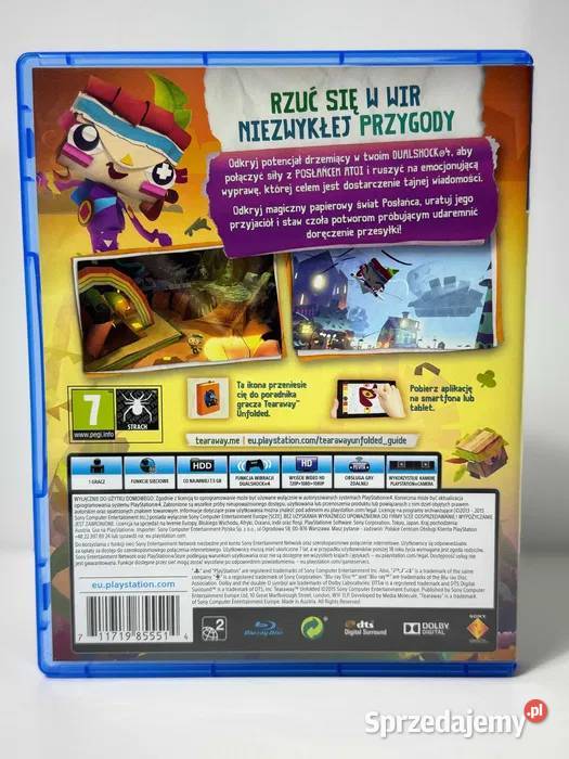 GRA TEARAWAY UNFOLDED NA 4 PLAYSTATION 4 POLSKA Gry na konsole Śrem