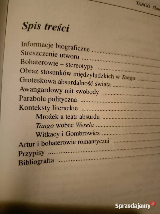 Tango Mrożka analiza lektury szkolne księgarnia miękka Warszawa sprzedam