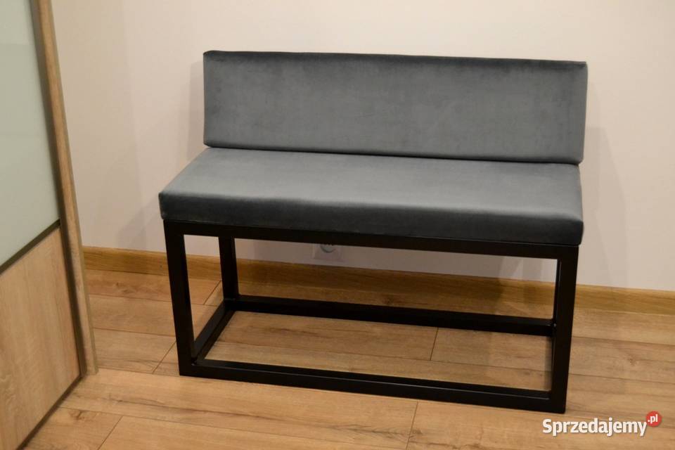 Ławeczka loft siedzisko pufa z oparciem stalowa Fotele i pufy Warszawa sprzedam