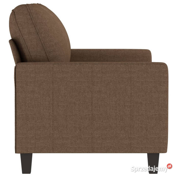 Sofa 2osobowa brązowa 120 tapicerowana tkaniną