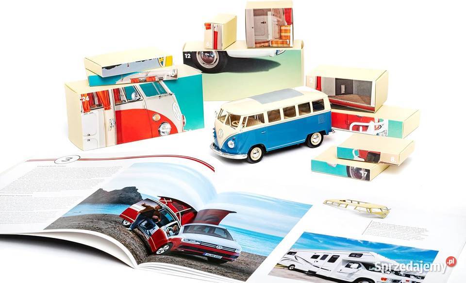 Metalowy model VW T1 kalendarz adwentowy 124 5 lat+ śląskie Szczerbice