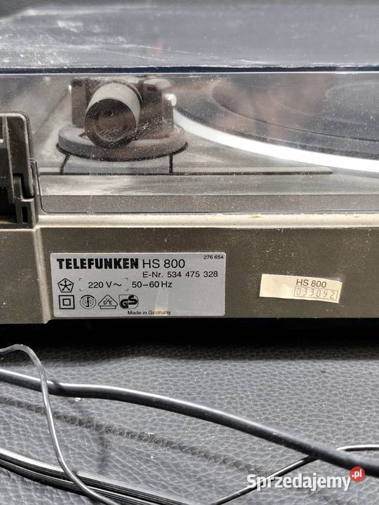 Gramofon Telefunken HS 800 Klasyczny Pełen Elektronika Poddębice