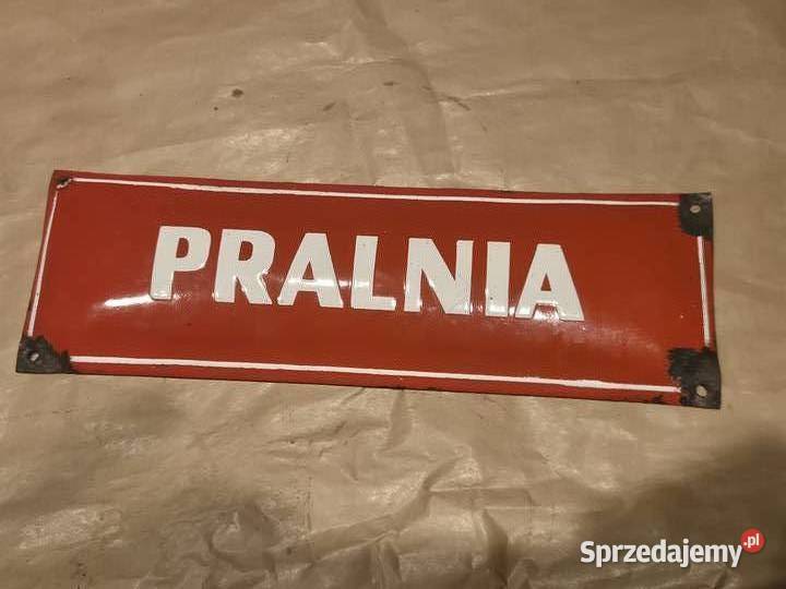 Tabliczka emaliowana PRL PRALNIA stan sprzedam