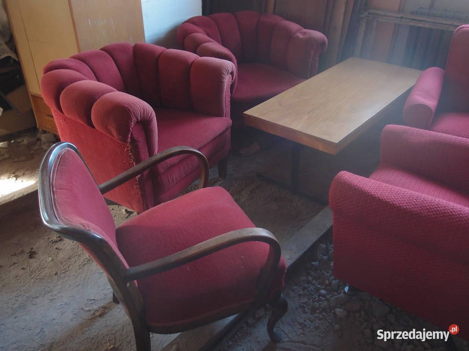 Starocia z PRLu stylowe fotele i ława Art deco Łódź sprzedam