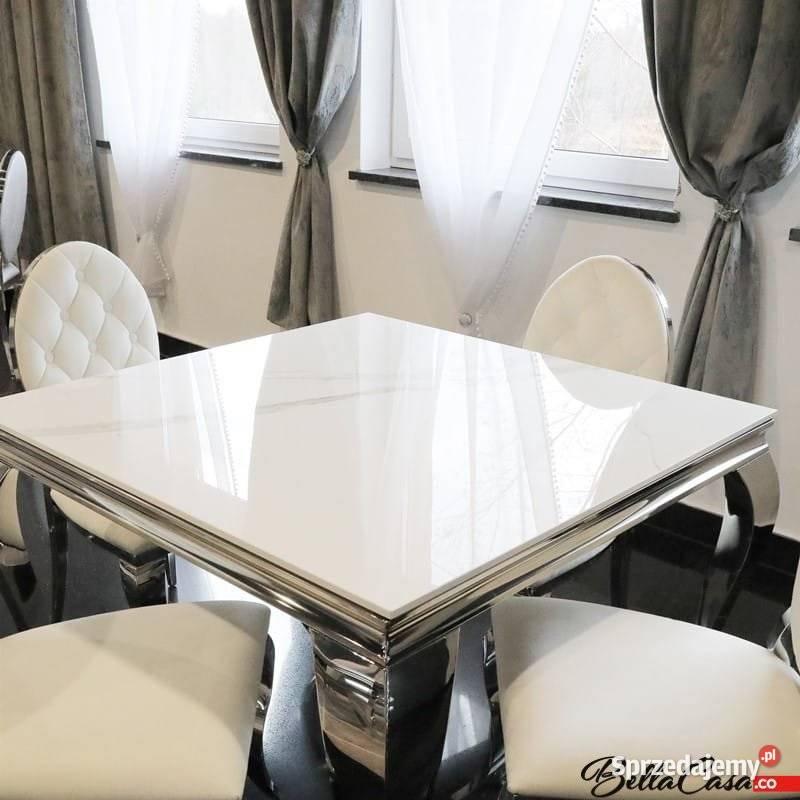 Stół Glamour Ludwik kwadratowy ze stali Warszawa