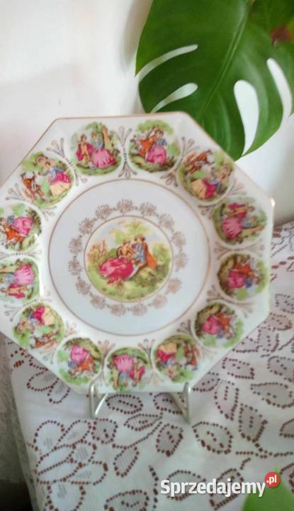 Talerz z historią miłosną porcelana Warszawa sprzedam