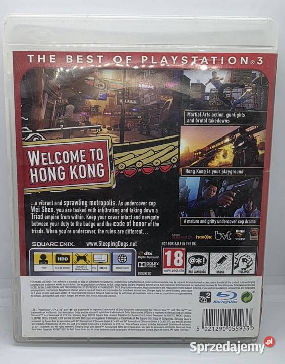 Gra Sleeping Dogs 3 Sony Playstation 3 warmińsko-mazurskie Elbląg sprzedam