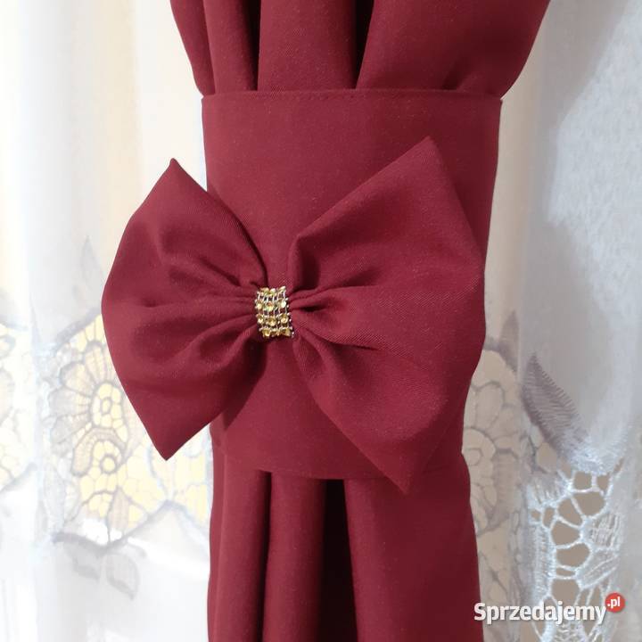 Zasłony w kolorze złoto bordowym Mława