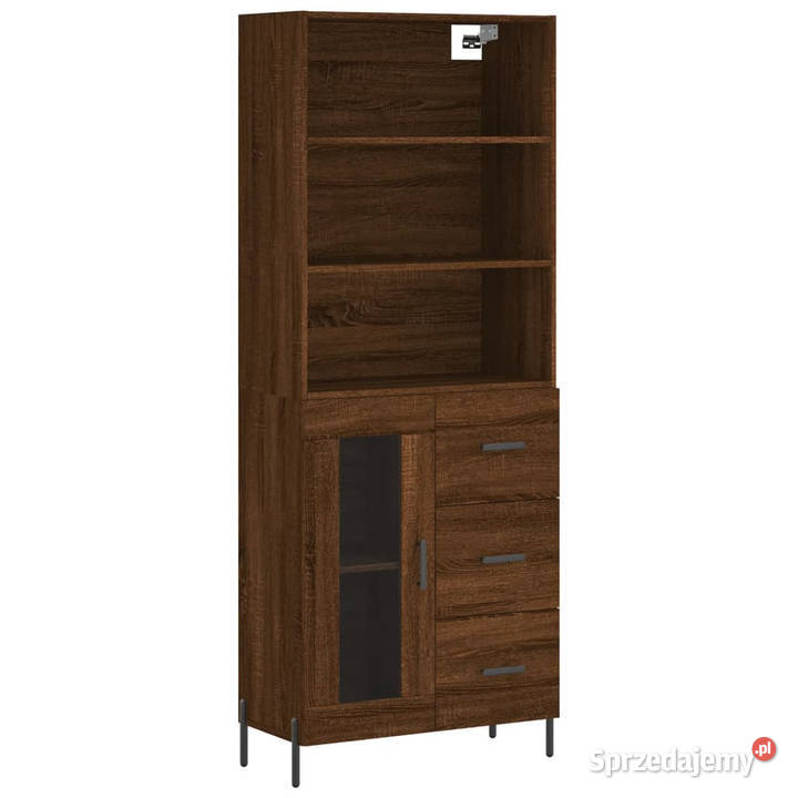 Witrynka brązowy dąb 695x34x180 materiał Warszawa sprzedam