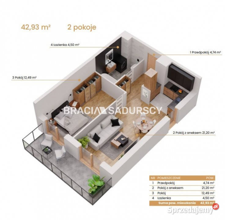 Mieszkanie Katowice 4293m2 2pokojowe sprzedam