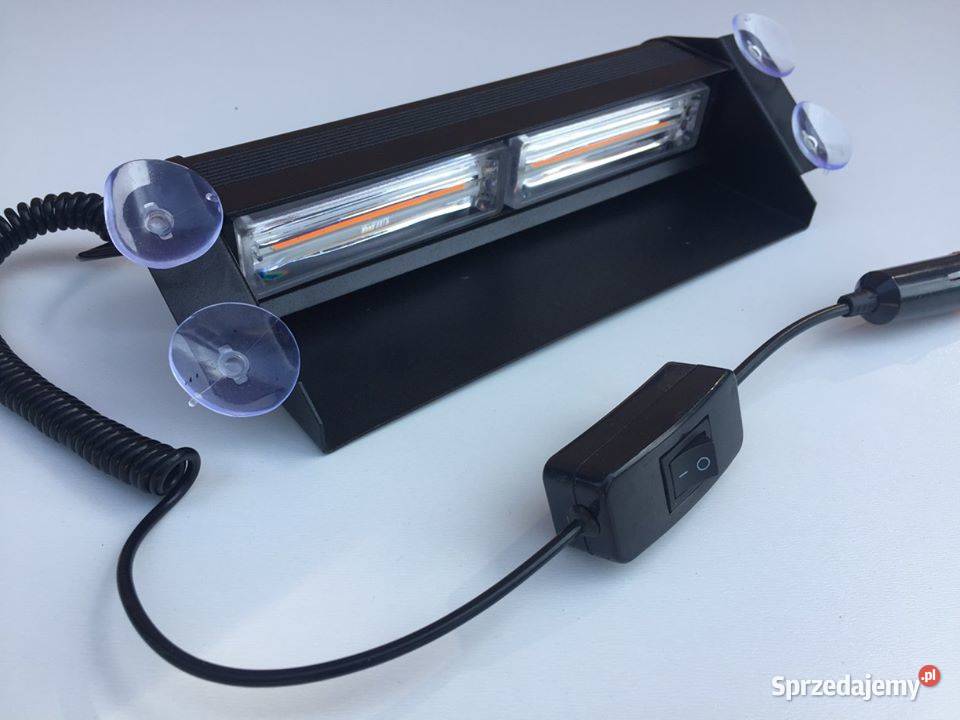 Stroboskop na szybę 2x8W COB 12V 3 tryby NOWA lampy ostrzegawcze