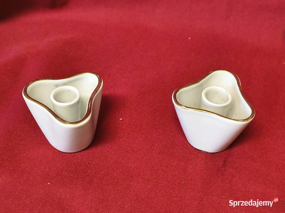 Świeczniki porcelanowe Bavaria para vintage Chorzew sprzedam