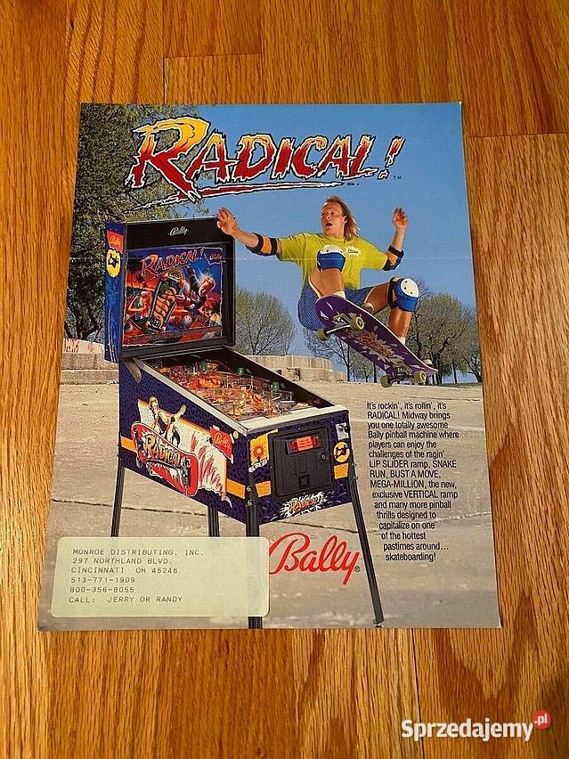 flipper fliper Radical Stan pinball 1990r Elbląg