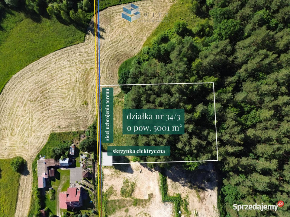 Działka 5001m2 Ostróda