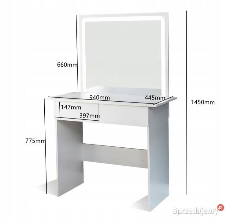 Nowoczesna toaletka kosmetyczna z lustrem led małopolskie
