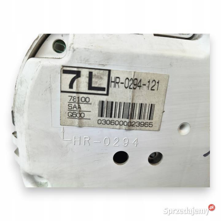 LICZNIK ZEGARY HR0294121 Honda Jazz II 12 14 8V Chełm sprzedam