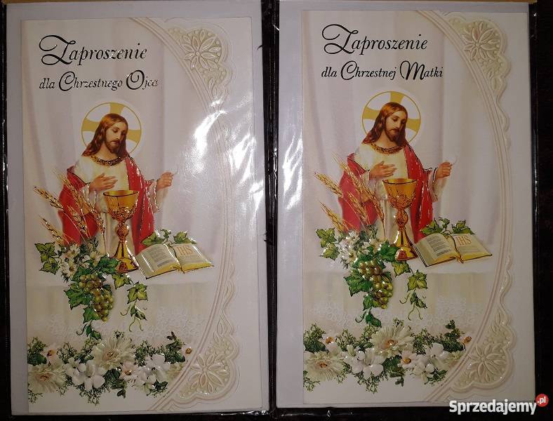 Zaproszenie Chrzestnej Matki i Chrzestnego śląskie Sosnowiec