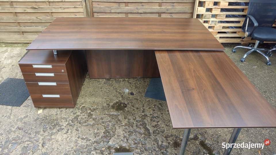 Biurko gabinetowe z kontenerkiem dostawką i Warszawa