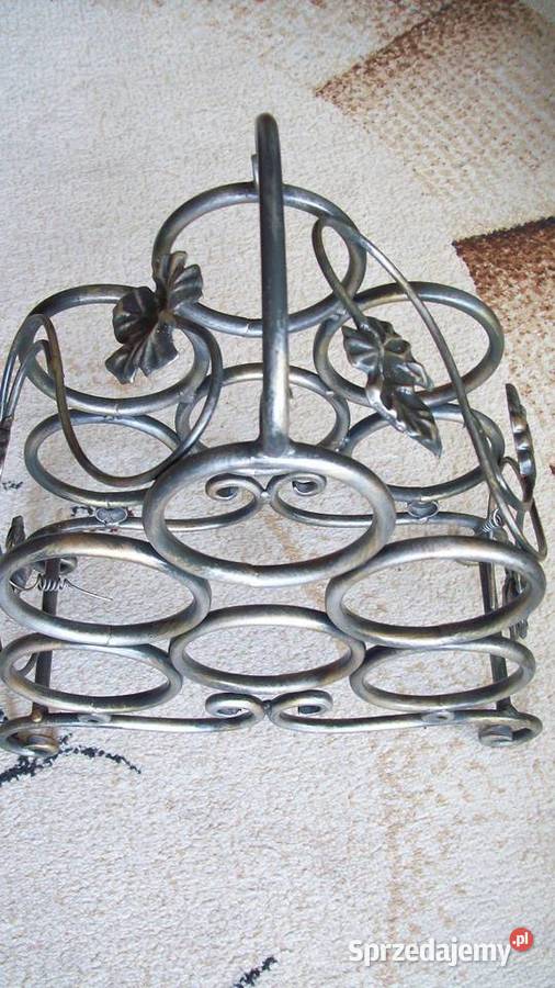 Stojak regał na wino metaloplastyka Reda