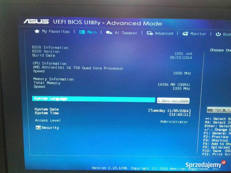 AMD Athlon X4 730 FM2 Quad Core 28GHz turbo 2800MHz Bydgoszcz sprzedam