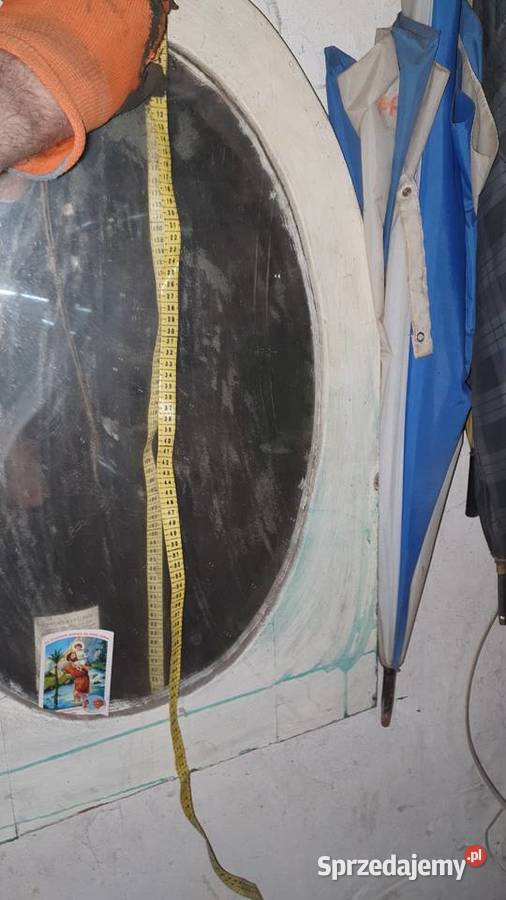 Lustro drewniane białe ścienne vintage PRL Antyki Warszawa