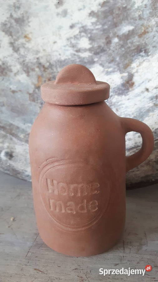 Butelka ceramiczna ręcznie wykonana na zioła Rękodzieło sprzedam
