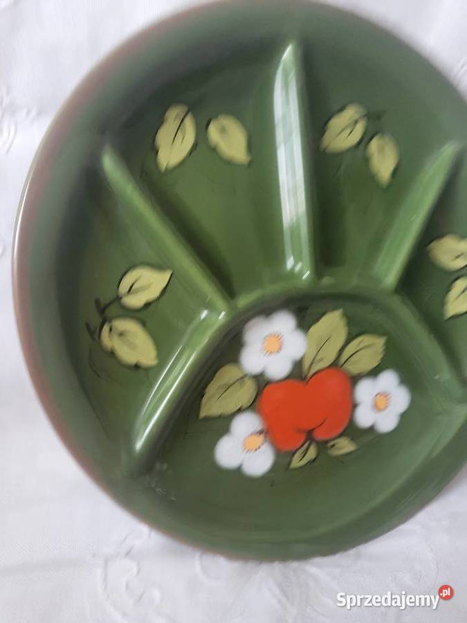 Talerz patera kabaret ceramika recz malowana syg Łódź