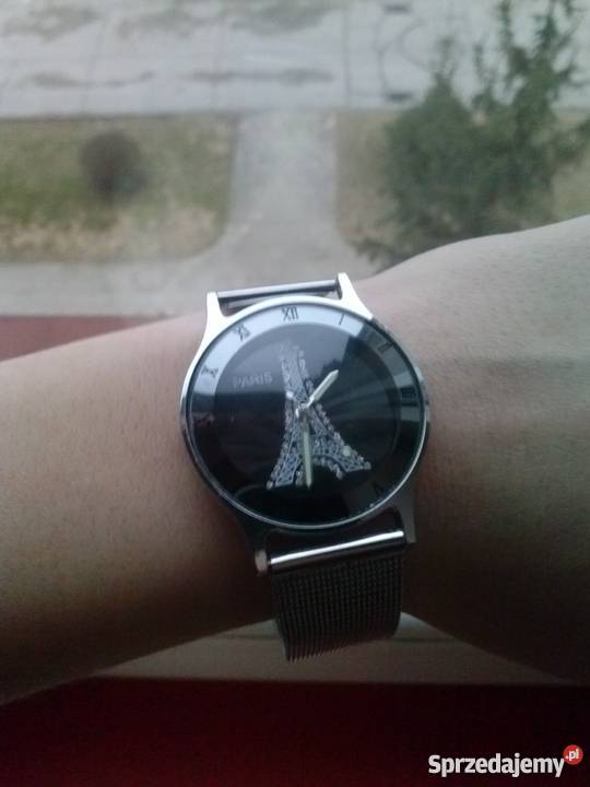 Piekny nowy zegarek z wieżą Eiffla na rękę Zegarki zachodniopomorskie